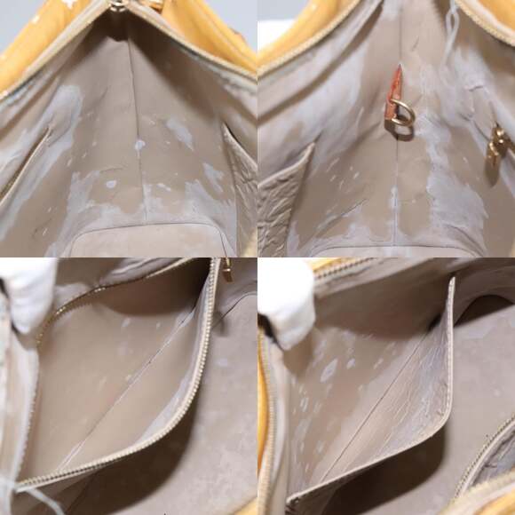 LOUIS VUITTON Monogram Vernis Houston Hand Bag Beige M91004 - Picture 12 of 13